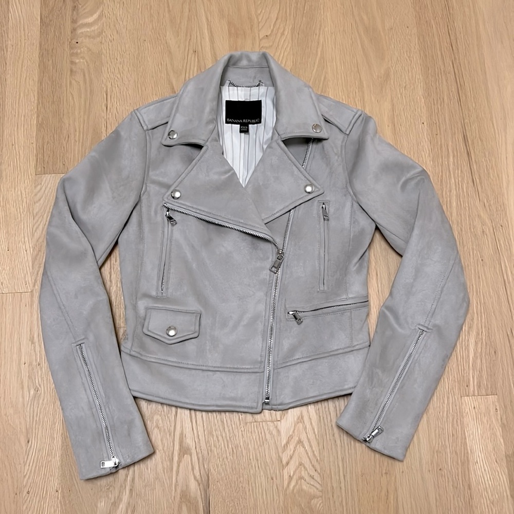 Banana Republic Vegan Suede Moto Jacket